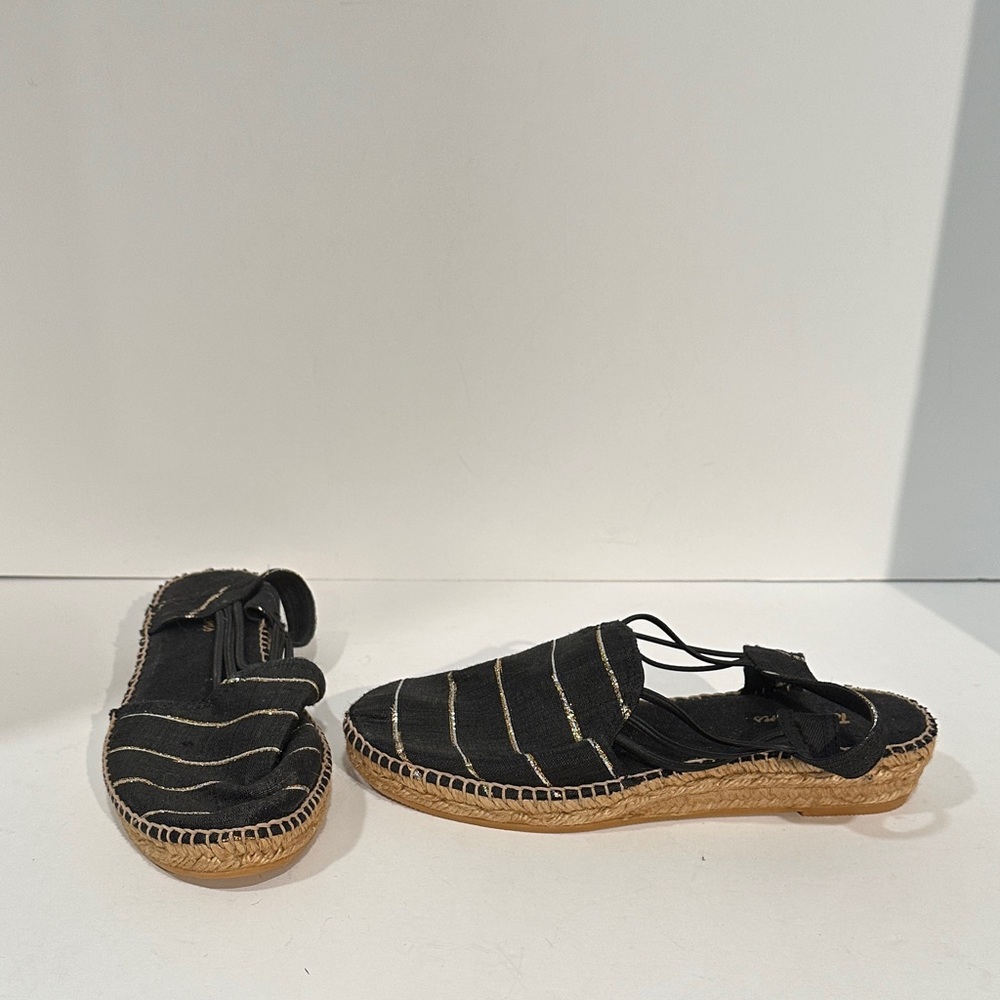Toni Pons Black Espadrille Wedge Shoes